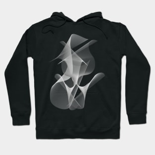 fantasy shapes in grey and black on pink Hoodie